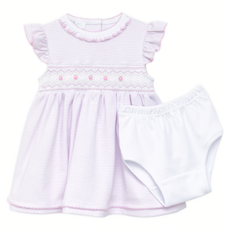 Magnolia Baby Julia and Jacob's Classics Pink Smocked Flutters Dress Set