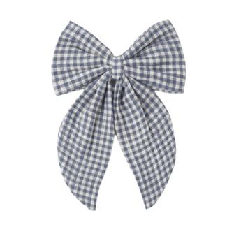 Rylee + Cru OVERSIZED BOW || MARINE GINGHAM