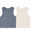 Rylee + Cru RIBBED TANK SET || NATURAL, HEATHERED MARINE