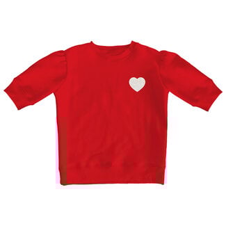 Azarhia Red  Sequin Heart Top