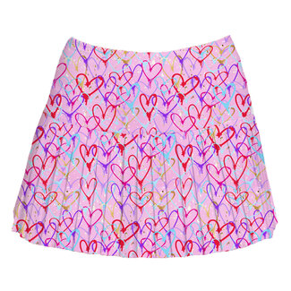 Azarhia Heart Collage Mini Pleat Skort
