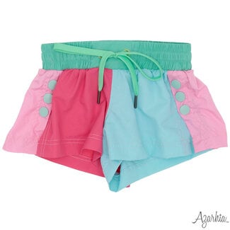 Azarhia Pinks and Blues Color Block Short
