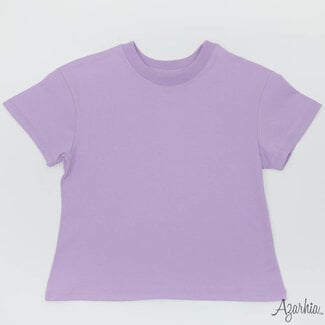 Azarhia Solid Lavender Boxy Tee
