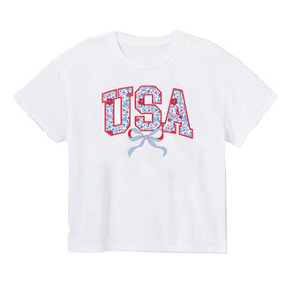 Azarhia American Floral USA Boxy Tee