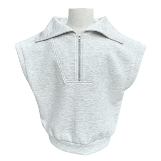 Pleat Collection Callie Top | Grey Cozy