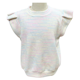 Pleat Collection Olive Top | Rainbow Knit