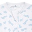 Magnolia Baby Choo Choo Train Light Blue Print Zip Footie