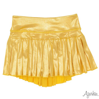 Azarhia Mini Shimmer Pleated Skort | Gold