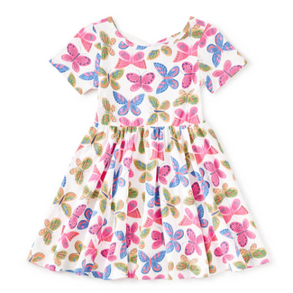 Tea Collection Short Sleeve Ballet Dress | Flutter Fiesta