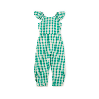 Tea Collection Flutter Strap Jumpsuit | Garden Party Check