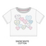Paper Flower Hearts Appliques Top