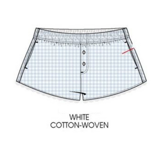 Paper Flower Gingham Lace Trim Boxer Short