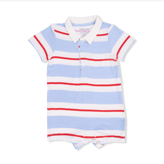 Angel Dear Polo Shortie | Preppy Rugby (12-18M)