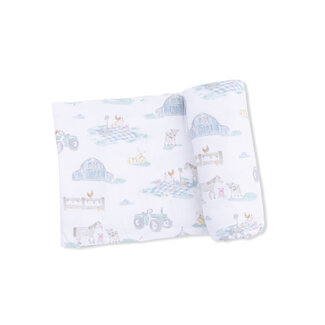 Angel Dear Farm Animal Party Swaddle Blanket