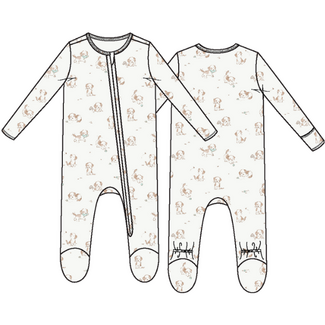 Angel Dear Explorer Puppy | 2-Way Zipper Footie