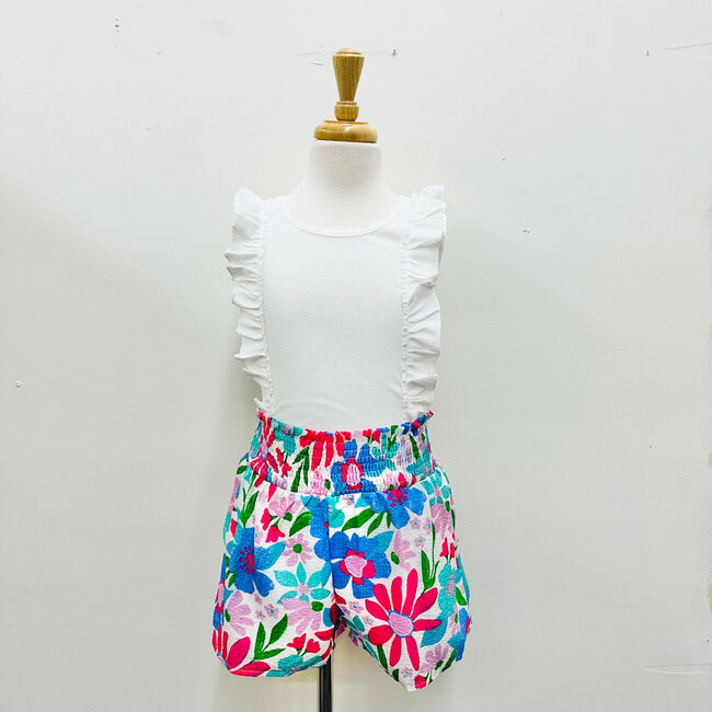 Molly Bracken White Ruffle Tank Top