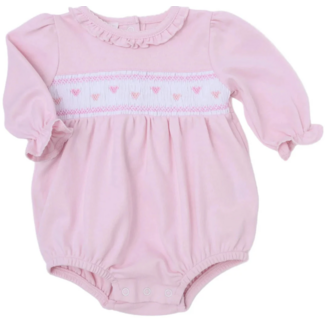 Magnolia Baby Valentine's Classic Smocked L/S Bubble