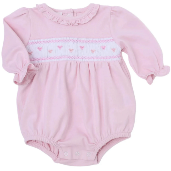 Magnolia Baby Valentine's Classic Smocked L/S Bubble