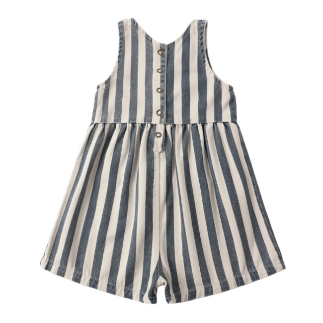 Rylee + Cru DANI ROMPER NAVY STRIPE