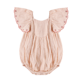 Rylee + Cru ROXY ROMPER PETAL GINGHAM