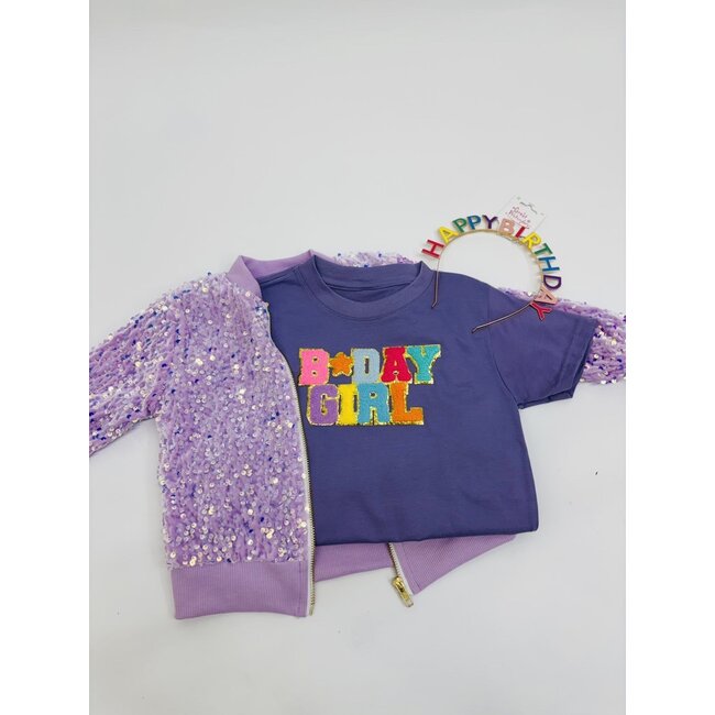 Mila & Rose Lilac Velvet Sequin Jacket