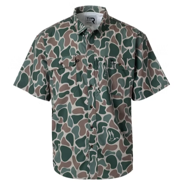 Fieldstone Roost Camo SS Button Down