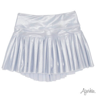 Azarhia Mini Shimmer Pleated Skort | Silver