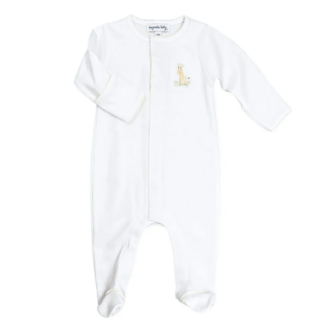 Magnolia Baby Vintage Giraffe Yellow Footie