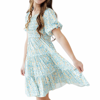 Mila & Rose Buttercup Blooms Smocked Ruffle Dress