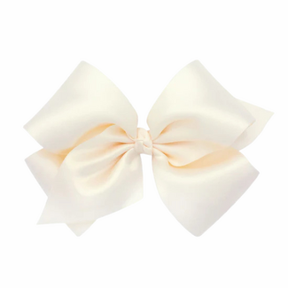 Wee Ones Small King French Satin Bow | Ecru
