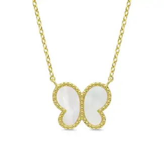 Lily Nily Mother of Pearl Butterfly Necklace