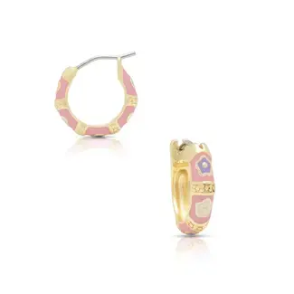 Lily Nily Flower Hoop Earrings | Pink