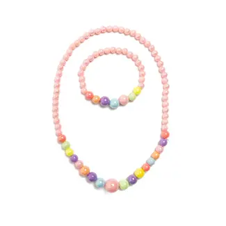 Great Pretenders Pearly Pastel Necklace + Bracelet Set