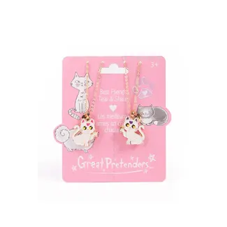 Great Pretenders Smitten Kitten Tear & Share Necklaces | 2 PC
