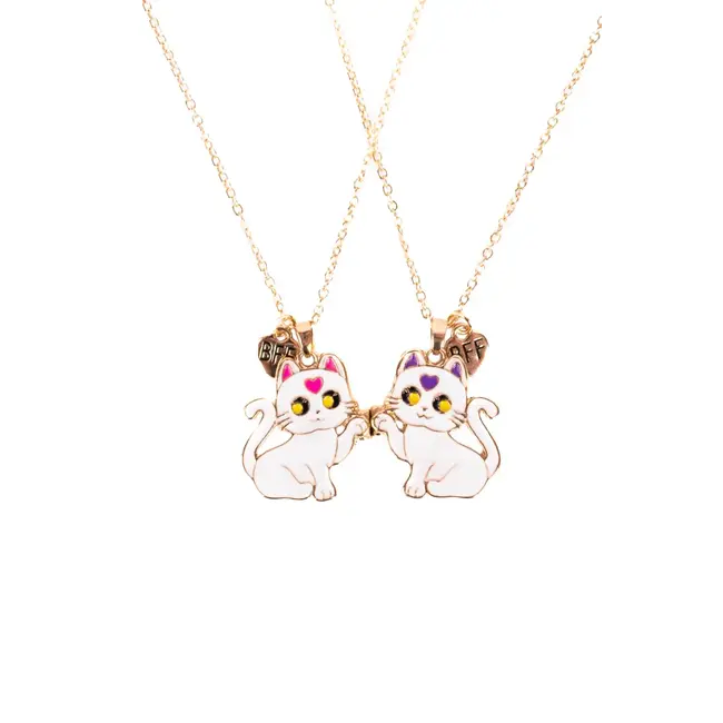 Great Pretenders Smitten Kitten Tear & Share Necklaces | 2 PC