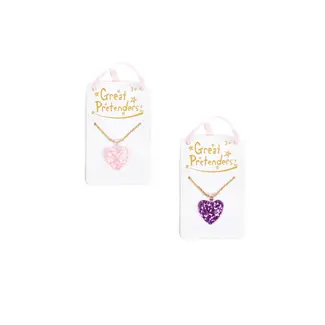Great Pretenders Glitter Heart Necklace