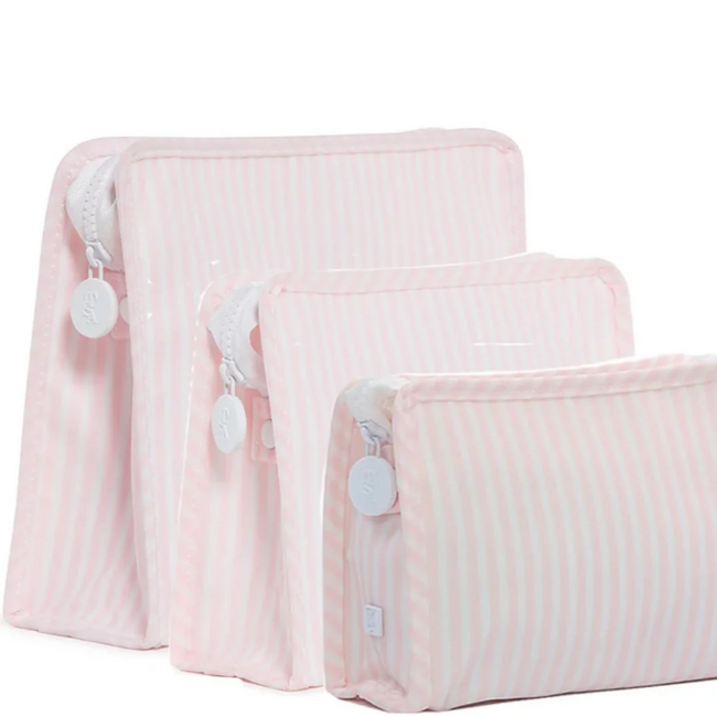 TRVL Design Roadie Large Zip Pouch | Pimlico Stripe Pink