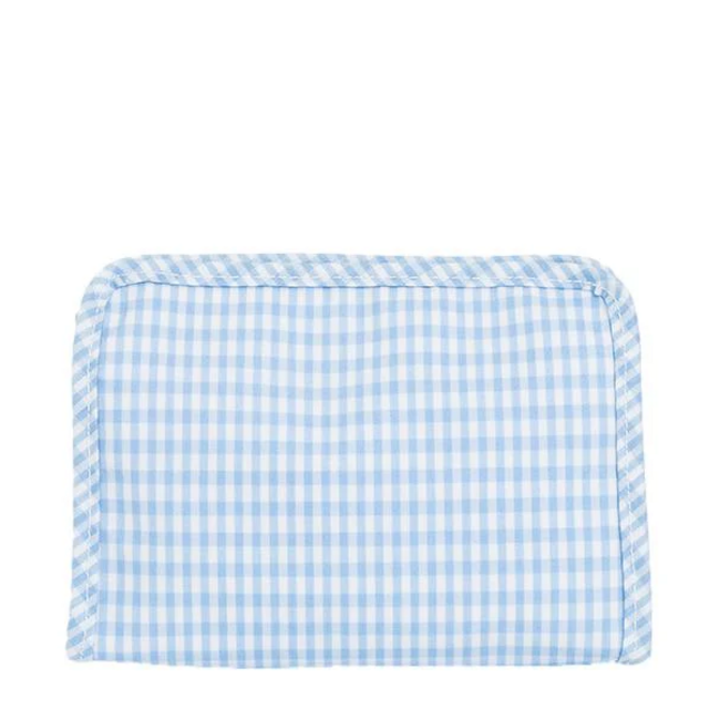 TRVL Design Roadie Small Zip Pouch | Gingham Mist