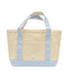 TRVL Design Mini Tote Coated Canvas | Natural with Gingham Mist Trim