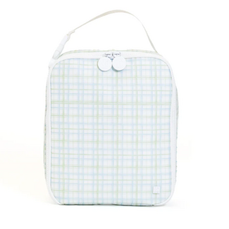 TRVL Design Lunch Box Insulated Bag | Classic Plaid Green