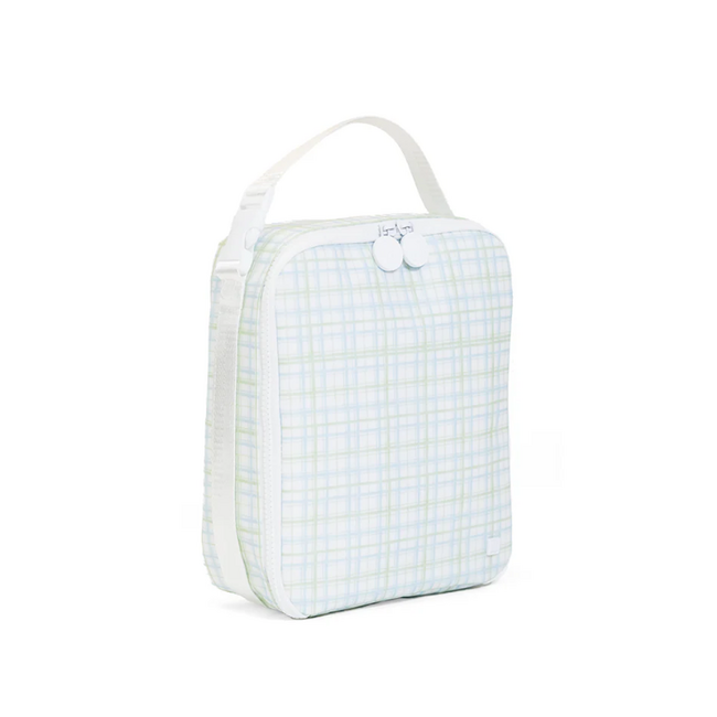 TRVL Design Lunch Box Insulated Bag | Classic Plaid Green