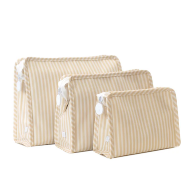 TRVL Design Roadie Large Zip Pouch | Pimlico Stripe Sand
