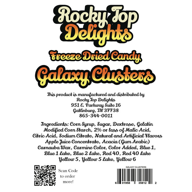 Rocky Top Delights Freeze Dried Candy | Galaxy Clusters