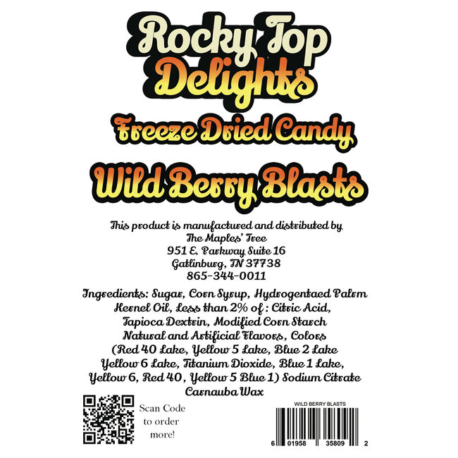 Rocky Top Delights Freeze Dried Candy | Wild Berry Blast