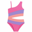 Limeapple Vivi Cutout Multicolor Stripe One Piece Swimsuit