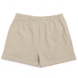 Itsy Bitsy Knit Shorts | Khaki Stripe