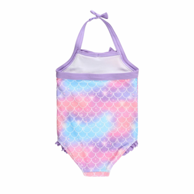 Ruffle Butts Shimmer Mermaid Tale Halter One Piece Swimsuit