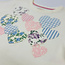Paper Flower Hearts Appliques Top