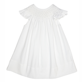 Sweet Dreams Catherine Pearl Smocked White Dress