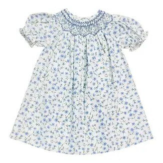 Sweet Dreams Glory Blue Floral Smocked Dress